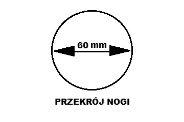 noga okrągła - fi 6 - PRODUKCJA 2-5 tygodni